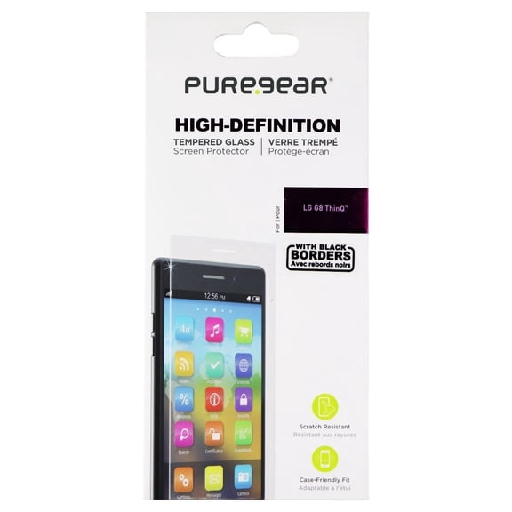 PureGear High-Definition Tempered Glass for LG G8 ThinQ - Clear