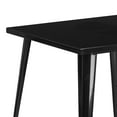 thumbnail image 6 of Emma + Oliver Commercial Grade 31.75" Square Black Metal Indoor-Outdoor Table, 6 of 8