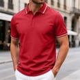 thumbnail image 2 of Zshosam Mens Golf Polo Mens Polo Shirts Performance Short Sleeve Golf Shirt Moisture Wicking Athletic Casual Collared T-Shirt Size XXXXL,(Red XXXXL), 2 of 9