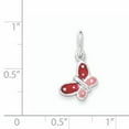 thumbnail image 3 of Sterling Silver Polished Enamel Butterfly Charm, 3 of 3