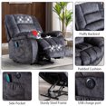 thumbnail image 2 of Bestier Oversized Microfiber Power Lift Reclining Heated Massage Chair with USB, 2 of 9