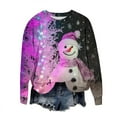 thumbnail image 3 of Craaazy Cozy Sweatshirt for Women Christmas Printed Loose Round Neck Long Sleeve Casual Tops Gifts, 3 of 6