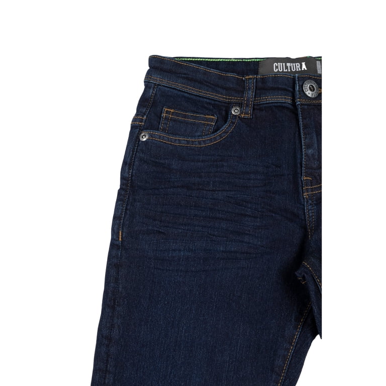 CULTURA AZURE Boy's Super Flex Jeans, Dk Blue, 20 - Walmart.com
