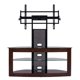thumbnail image 1 of Soporte de TV TransDeco con soporte para 35-80 pulgadas en roble oscuro/negro, 1 of 6