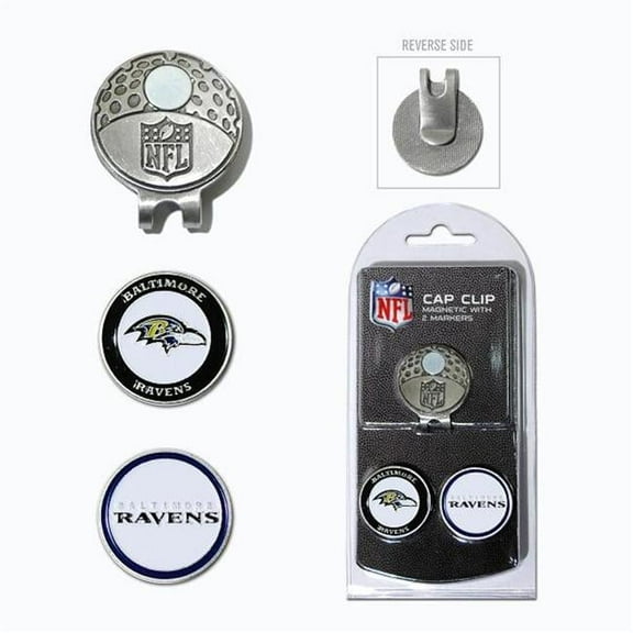 Team Golf NFL BALTIMORE RAVENS Cap Clip With 2 Golf Ball Markers