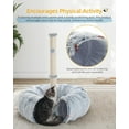 thumbnail image 6 of 3-in-1 Cat Toys 34'' Tall Cat Scratching Post with Donut Tunnel Fluffy Plush Peekaboo Cave for Indoor Pets Such as Kittens Puppies Rabbits and Ferrets, 6 of 7