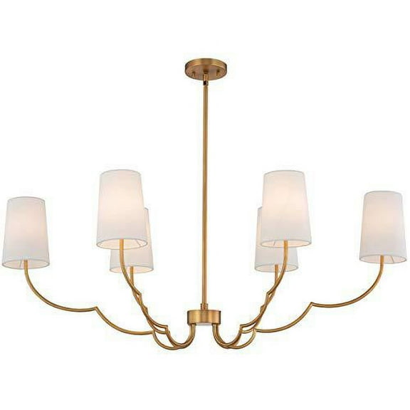 Kalco 514361 Sophia 6 Light 42" Wide Chandelier - Brass