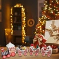 thumbnail image 4 of Wooden Christmas Desk Decor Set with Train Figurines - Holiday Ornament for Home, Office, and Bookshelf, 4 of 7