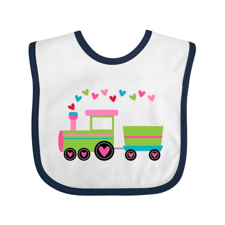 

Inktastic Valentine Heart Train Gift Baby Boy or Baby Girl Bib