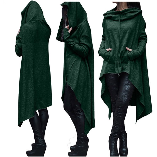 Pntutb Mujeres Casual Manga Larga Señoras Sudaderas con Capucha Tops Sólidos Pntutb Pntutb-6291