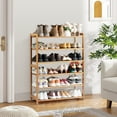 thumbnail image 6 of Ktaxon 6 Tiers Bamboo Shoe Storage Rack Sturdy Shoe Shelf Closet Organizer, 18-24 Pairs, Wood Color, 6 of 14