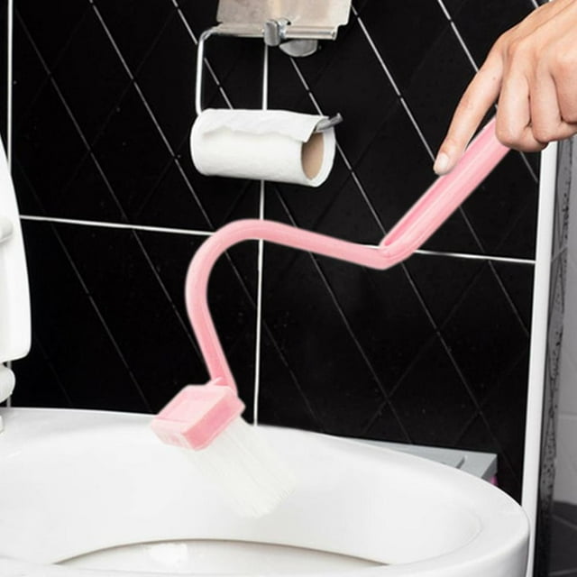 S-Shaped Toilet Gap Cleaning Brush with Soft Bristles, Multi-Angle Design for Tight Corners - Durable & Compact