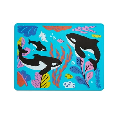 Munchkin® WildLove Silicone Toddler Placemat, Orca, Blue