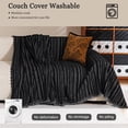 thumbnail image 5 of Jessy Home Sofa Cover Slipcover Couch Cover Protector Durable Multi-Function Furniture Cover for Dogs Cats Home Decor 71"x 134"Black, 5 of 8