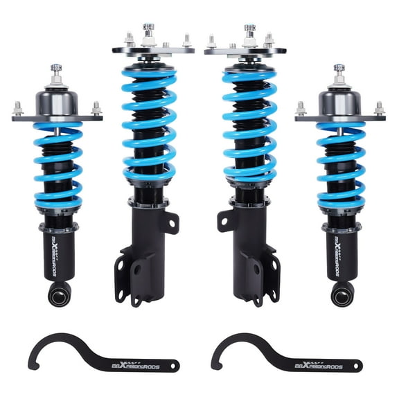 MaXpeedingrods Coilover for Toyota Corolla E140 E150 E160 E1790 2009-2019, for Toyota Matrix E140 2009-2014, 24 Levels Damping Adjustable Suspension Kit Strut, T6 Upgraded Lowering Kits Blue