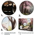 thumbnail image 3 of Designart "Pink Canopy of Springtime Park Florals III" Landscapes Framed Wall Art - Traditional Pink Trees Entryway Framed Wall Art, 3 of 6