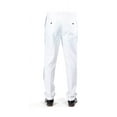 thumbnail image 4 of Men's White Tuxedo Pants Slim Fit Satin Line Formal Dress Slacks Flat Front, 4 of 4