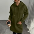 thumbnail image 6 of Felirenzacia Women Fall Clothes, Long Hoodie Sweatshirt Dress with Pocket, Casual Relaxed Fit Everyday Wear, 6 of 7