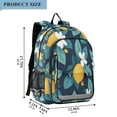 thumbnail image 2 of FORMRS Unisex School Backpack 17" Student Travel Bag with Laptop Compartment, Lemon Leaves, 2 of 7