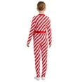 thumbnail image 4 of Miutii One Piece Candy Cane Striped Jumpsuit for Girls Christmas Dance Performance Clothes Red 6, 4 of 7