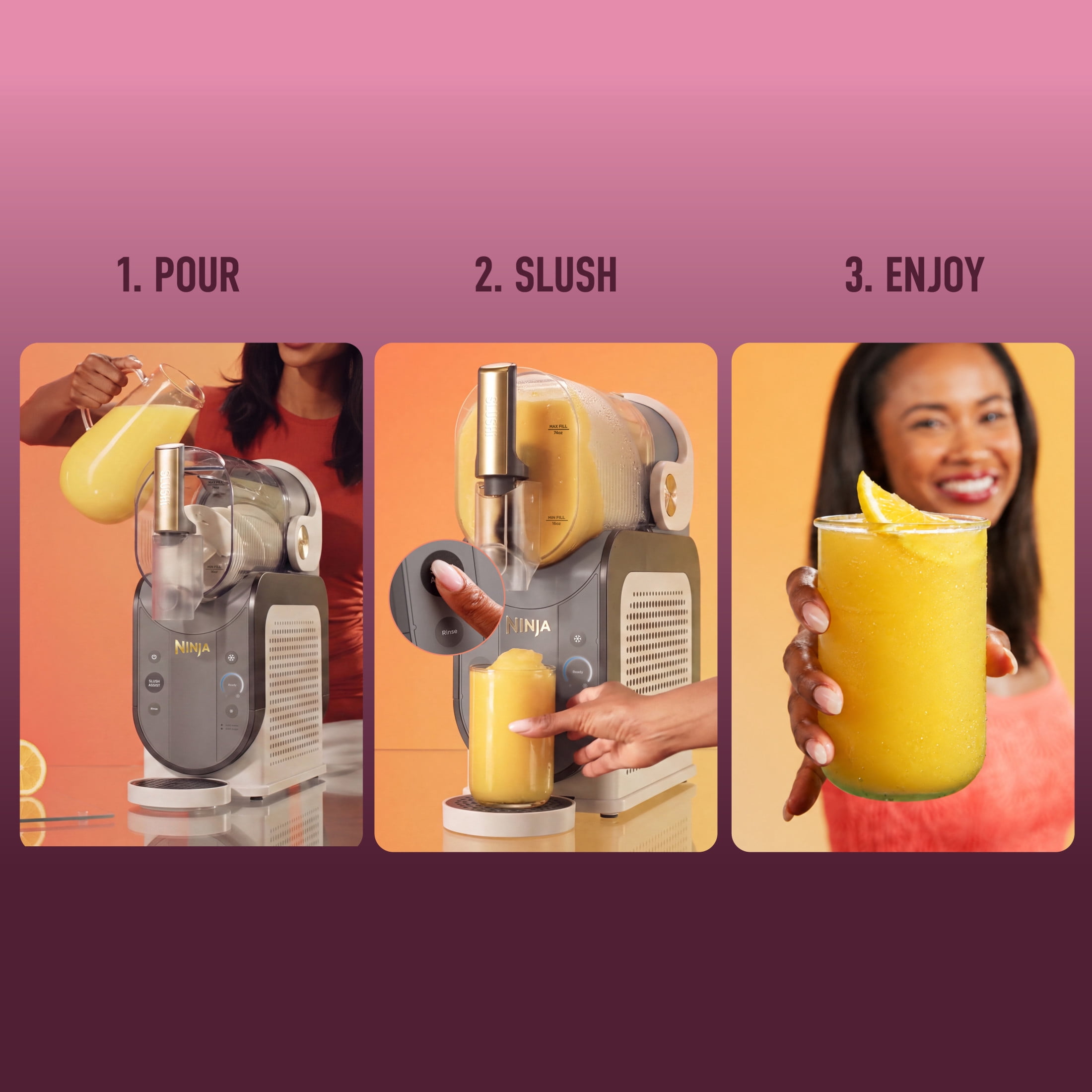 Ninja SLUSHi 96 Oz. Smart Frozen Drink Maker, SlushAssist Technology, FS360