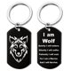 thumbnail image 2 of Collar Colgante de Acero Inoxidable Ganfancp Lobo Doble Cara Militar Dog Tag, 2 of 4