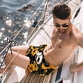 thumbnail image 2 of luoweisi Men's Beach Shorts Quick Dry Swim Trunks with Mesh Lining Panda Sunflower L, 2 of 5