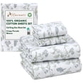 thumbnail image 5 of RUVANTI 100% Organic Cotton Sheets - California king Sheet Sets - 4 Piece Percale Weave Bedding, Crisp, Cooling & Breathable, Soft & Durable, 16" Deep Pocket, Hotel Quality Sábanas - Vine Yard, 5 of 7