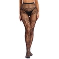 thumbnail image 1 of Justaucorps en Résille Combinaison Transparente Ouverte à l'Entrejambe Bas Complets Lingerie Chaude en Maille 4 Bas, 1 of 4