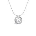 thumbnail image 2 of Delight Jewelry Silvertone Small Gelato Script Initial - R - Hockey Ring Charm Necklace, 18", 2 of 4
