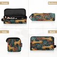 thumbnail image 5 of Hair Tool Organizer Bag with Heat Resistant Mat Removable Travel Storage Case for Hot Air Brushes Curling Irons Cheetah and Jungle Leaves, 5 of 8