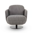 thumbnail image 3 of TOV Furniture  Solange Grey Textured Weave Swivel Chair, 3 of 6