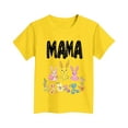 thumbnail image 4 of SGFCWSX Girls Short Sleeve T-Shirt, Kids Casual Summer Regular Fit Graphic Tops Yellow Size 4-5Years, 4 of 4