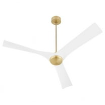 3-123-640 Oxygen Lighting Ridley - 3 Blade Ceiling Fan-13.25 Inches Tall and 58 Inches Wide-Aged Brass Finish-Studio White Blade Color