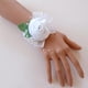 thumbnail image 5 of 4 pulseras nupciales con ramilletes de muñeca y flores blancas para boda 6 piezas, 5 of 8