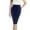 Dark Blue, variant on Oplxuo Women's Office Work Pencil Skirt Stretch High Waist Knee Length Bodycon for Business Casual