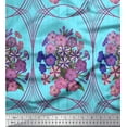 thumbnail image 1 of Soimoi Rayon Fabric Geometric & Flower Artistic Print Sewing Fabric Yard 42 Inch Wide, 1 of 3