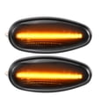 thumbnail image 1 of Luz LED de posición lateral MR522027 MI2570101 luces de señal de giro delanteras para Mitsubishi Outlander 2003-2006 lente negra luz LED ámbar 1 par, 1 of 1