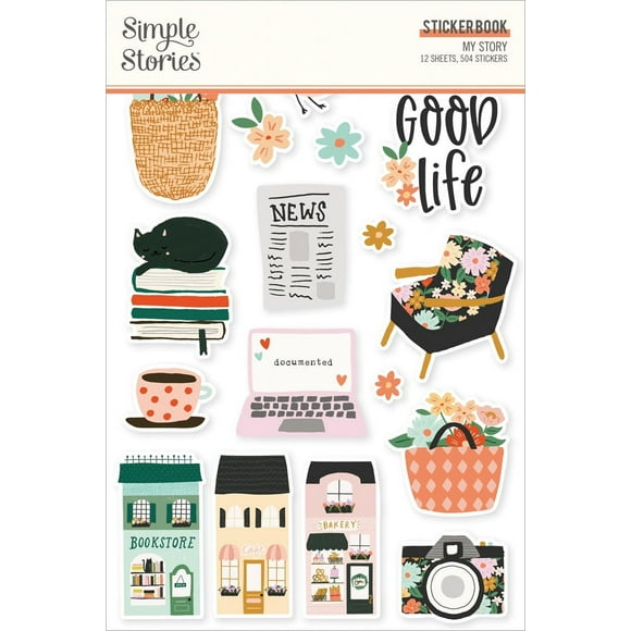 Simple Stories Sticker Book 12/Sheets-My Story, 504/Pkg