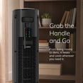 thumbnail image 6 of Lasko FH610 Black 1500W 3 Speed, Oscillating, Remote Tower Fan and Ceramic Space Heater, 6 of 17