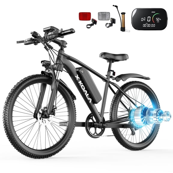 26" Electric Bike for Adults, 750W Motor, 48V 12Ah Battery, 50 Miles, 7-Speed