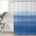 thumbnail image 2 of 54x78 Inch Shower Curtain Decorative Blue White Ombre Bathtub Bath Curtains Fabric Waterproof Bathroom Decor Modern Abstract Striped Lines Art Small Stall Shower Curtain Set with 12 Hooks, 2 of 6