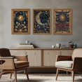 thumbnail image 3 of Singg 3 Pieces Gothic Vintage Celestial Canvas Wall Art, Vintage Tarot Canvas Wall Decor, Mysterious Sky Astrology Picture Poster Prints for Living room Bedroom Office Decores, 3 of 6