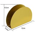 thumbnail image 3 of 1pc Gold Semicircle Stainless Steel Napkin Holder Tissue Dispenser Rust Resistant Serviette Napkin Case Display for Kitchen, Dining Tables, Parties, Countertops, Restaurant nd Bars, 3 of 4