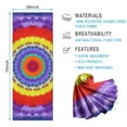thumbnail image 2 of Rainbow Tie Dye Mandala Pattern Hot Yoga Mat Towel Non Slip for Hot Yoga - Quick-Drying Yoga Mat Cover with 4 Corner Pockets with Travel Bag - Hot Yoga Towel Non Slip 70"x26", 2 of 6