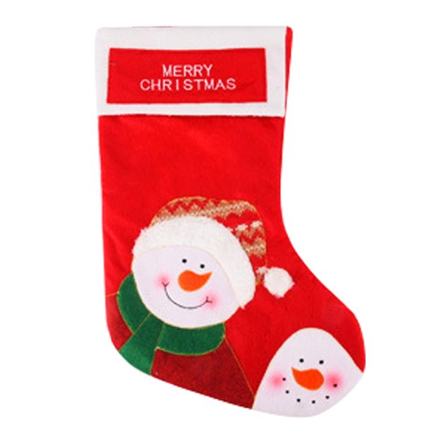 Worallymy Navidad Santa muñeco de nieve calcetín lujo Cady saco regalo caramelo colgante bolsa Navidad dibujos animados Hotel decoración del hogar Worallymy JD735806495