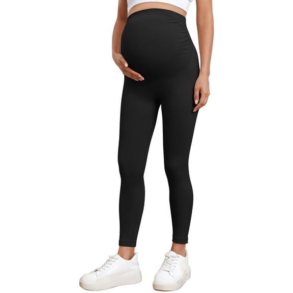 Athlemo Maternity Leggings with Over Bump Support High Waist Pregnancy Activewear Pants