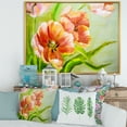 thumbnail image 2 of Designart 'Ancient Red Tulips Flowers II' Traditional Framed Canvas Wall Art Print, 2 of 5