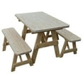 thumbnail image 3 of Yellow Pine Traditional Picnic Table with 2 Benches, 3 of 21