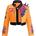 thumbnail image 5 of Guvpev G'irl's Halloween Costume, Pop Popular Singers Group Stage Performance Outfit with Jacket T-Shirt Shorts Set, Popular Singer Fancy Dress for Cosplay, Carnival & Party Events, 5 of 6